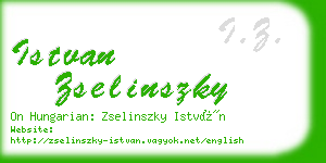 istvan zselinszky business card